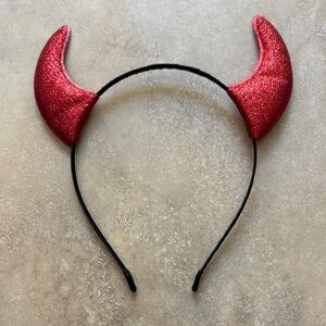 NWT 2Pk Red Glitter Devil‎ Horn Headband